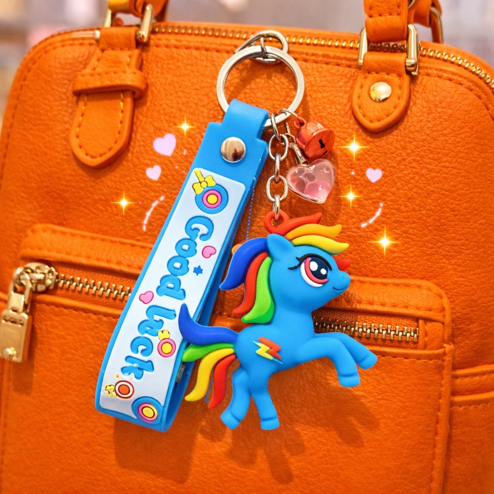 My Little Pony Rainbow Dash Bag Charm Keychain Cute Purse Backpack Accessory